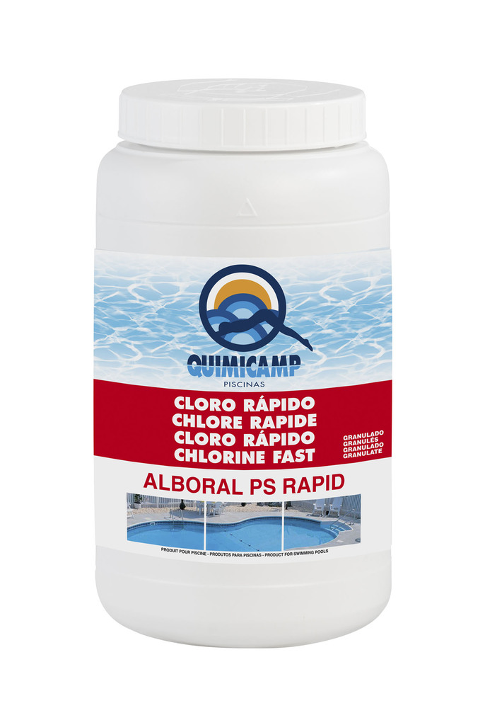 Boite de 1kg de granulés de chlore à dissolution rapide pour la piscine