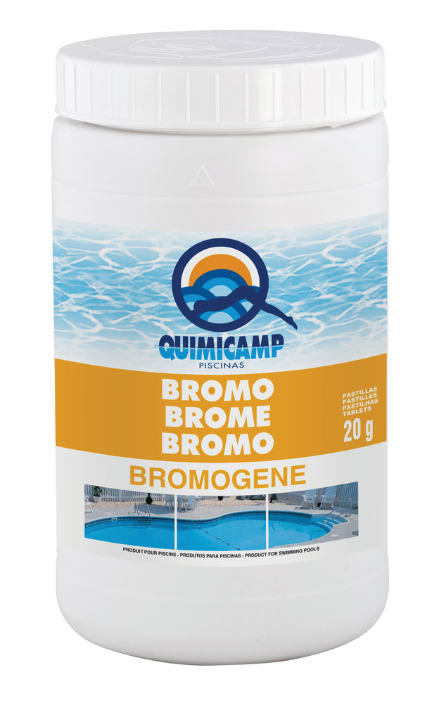 Boite de 1kg de pastilles de brome pour la piscine et les spas