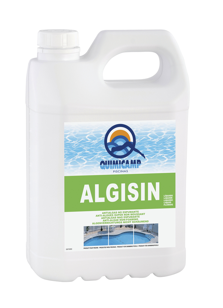 Bidon d'Algisin un algicide non moussant pour la désinfection et la conservation de l’eau des piscines