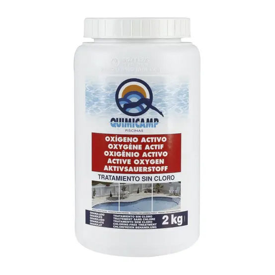Boite d'oxygène actif en poudre de 2 kg Quimicamp, pour un traitement sans chlore