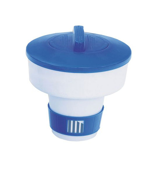 Doseur de Chlore Flottant bleu et blanc Quimicamp pour piscine