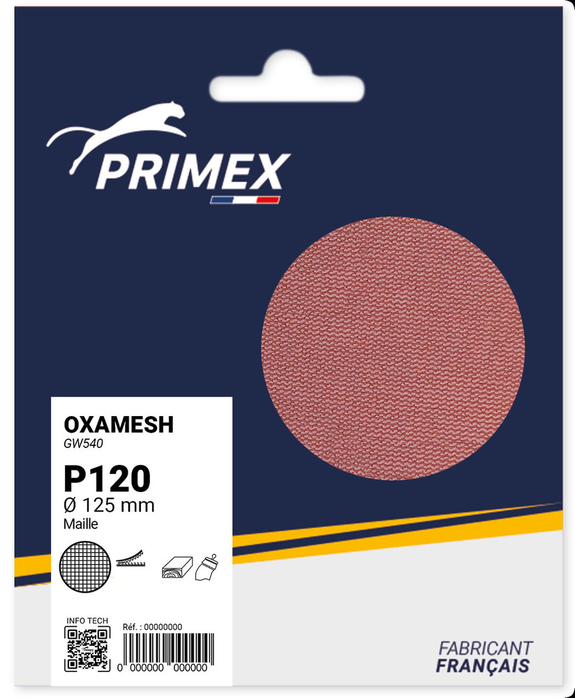 Disques abrasifs Oxamesh GW540 Auto-Agrippants Ø125 mm dans un étui Primex