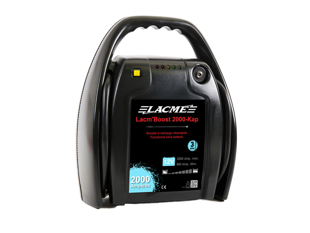 Booster de batterie de démarrage à super-condensateurs noire