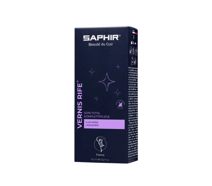 Vernis Rife pour entretien des cuirs, flacon 100 ml avec chamoisine