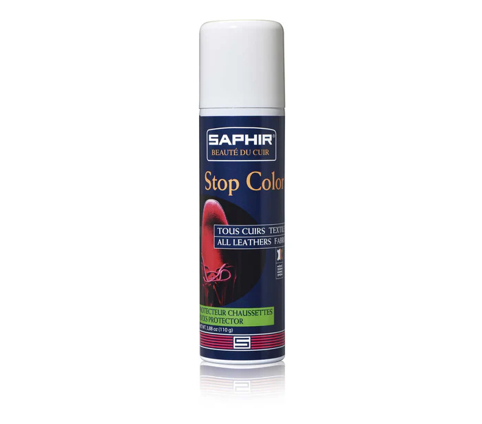 Flacon Stop Color 150 ml, produit d'entretien pour fixer et protéger les couleurs du cuir