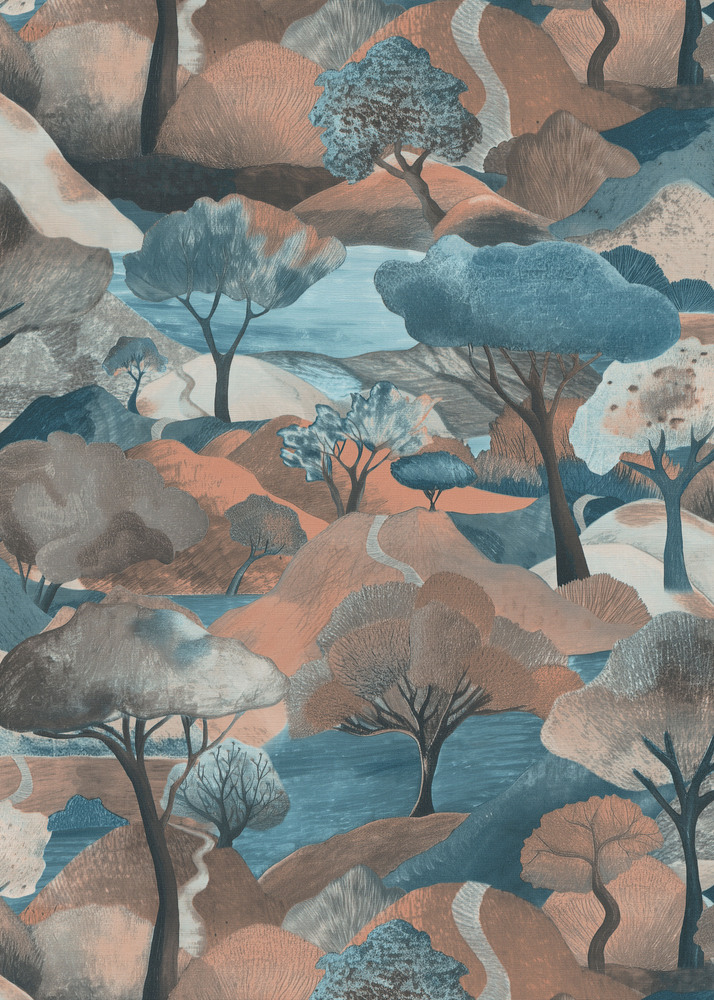 10433-19 - Papier Peint Intissé View Bleu Terra