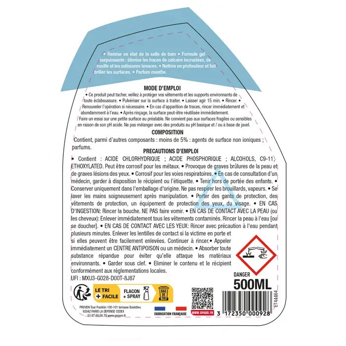 Décap Choc Salle De Bain 500 ml