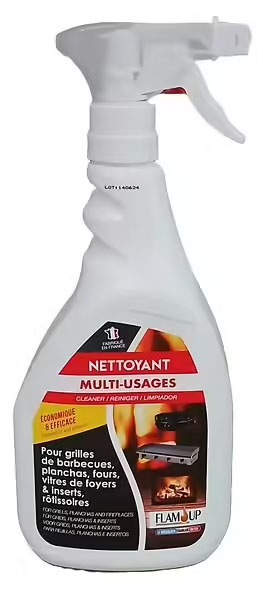 Nettoyant multi-usages Flam'Up pour barbecues, fours et inserts.
