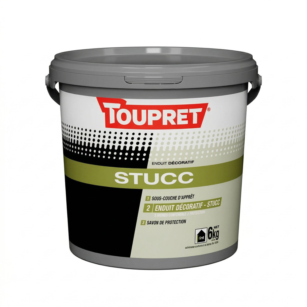 Stucc à la Chaux 6 kg, enduit décoratif pour murs intérieurs, effet marbré