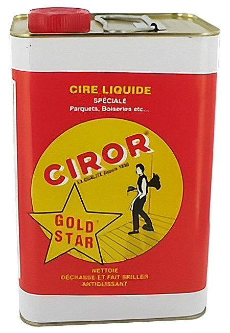 Bidon de 5L de Ciror Goldstar cire liquide spécial parquets et boiseries