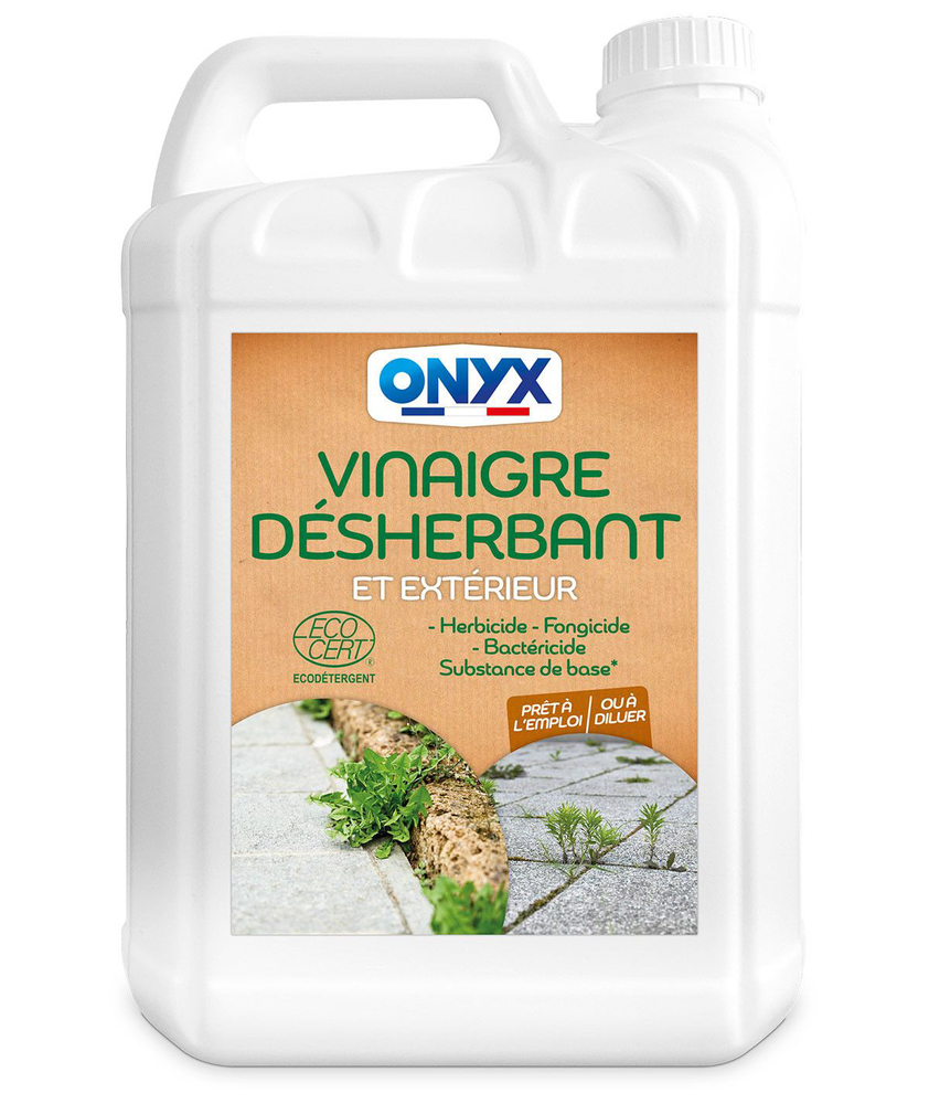 Vinaigre Extérieur et Jardin 9.5° 5L en bidon pour le désherbage et le nettoyage écologique.