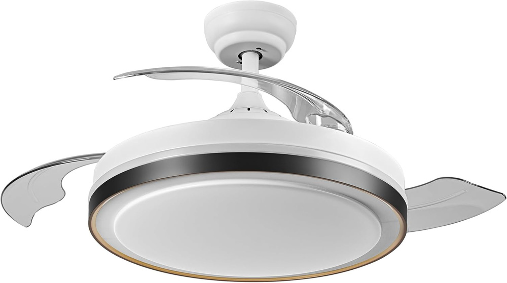 Plafonnier lumière et ventilateur à pales rétractables Osram