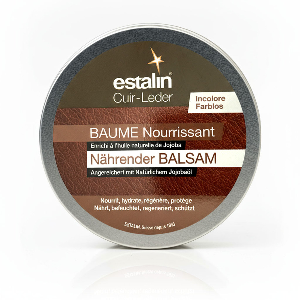 Boite de 250ml de baume nourrissant incolore pour cuir Estalin