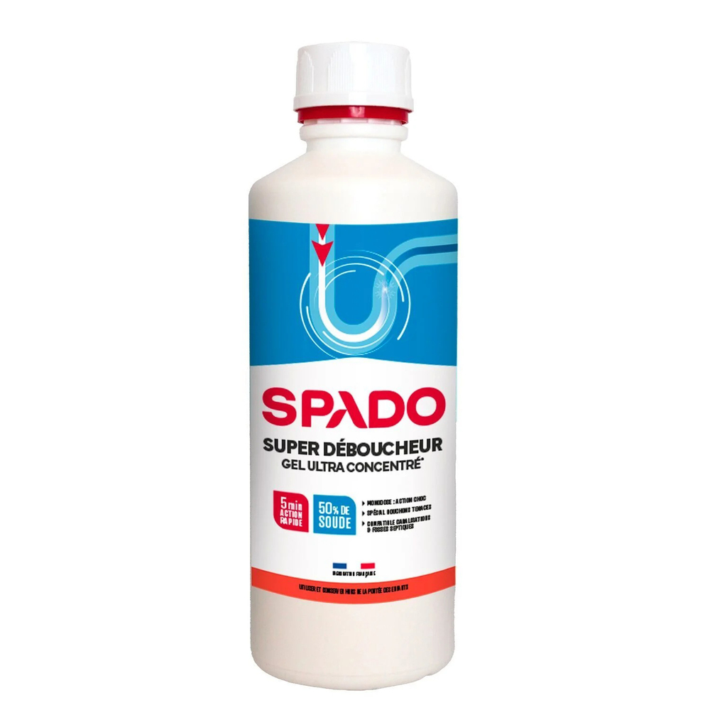 Super Dboucheur Ultra Concentr en Gel Flacon 500g SPADO | DOD