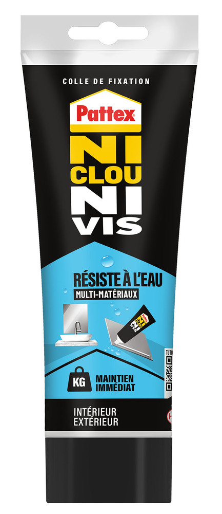 Tube de Colle Ni Clou Ni Vis resistance à l'eau tous matériaux intérieur et extérieur 334g pour fixation rapide et résistante