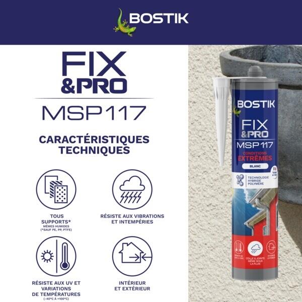 Avantages mastic colle FIXPRO MSP 117 pour conditions extrêmes