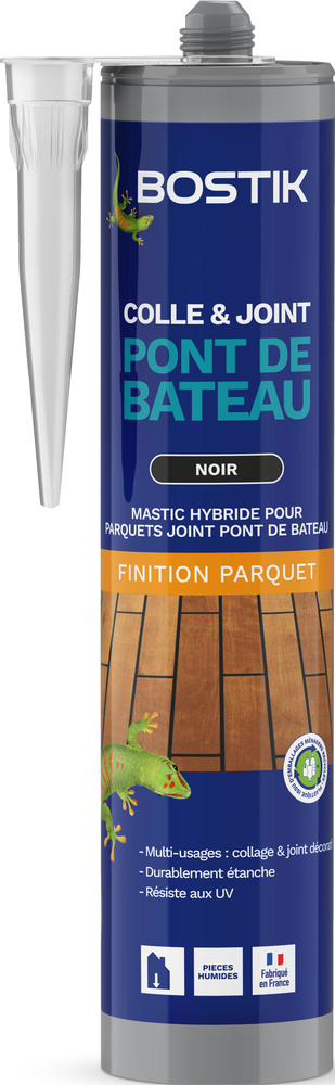 Cartouche de mastic Joints de Ponts de Bateaux (PB) Noir 290 ml de Bostik