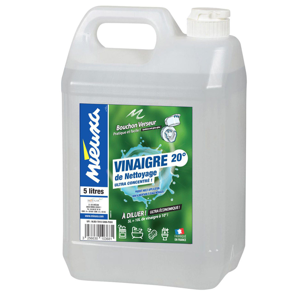 Vinaigre de Nettoyage Ultra Concentré 20° 5L