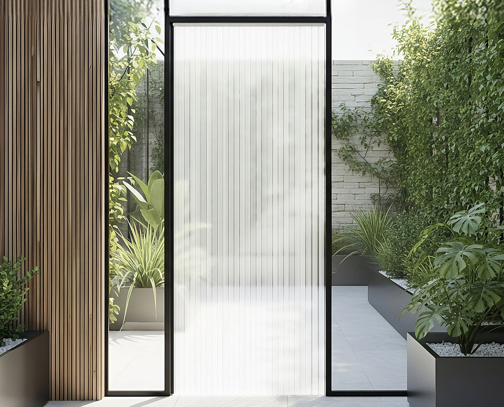Rideau de porte lanière plastique transparent Tahiti Cristal 90 x 220 cm