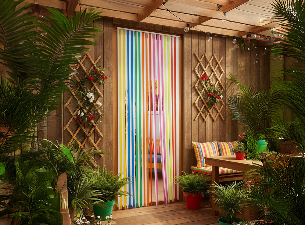 Rideau de Porte Lanières Antilles Tutti Frutti 90 x 220 cm