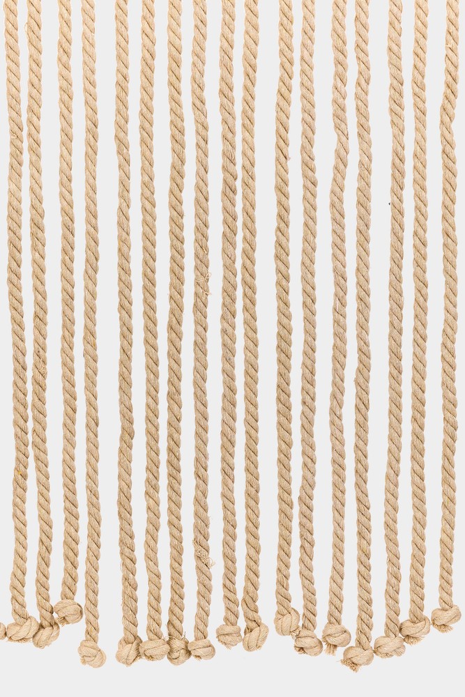 Rideau de Porte Cordage Écru 90 x 200 cm Coton Tressé