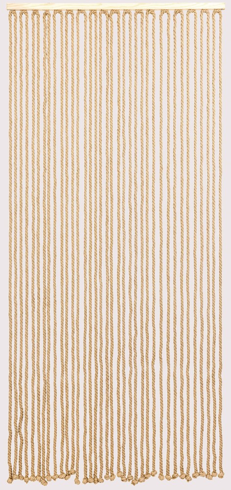 Rideau de Porte Cordage Écru 90 x 200 cm Coton Tressé