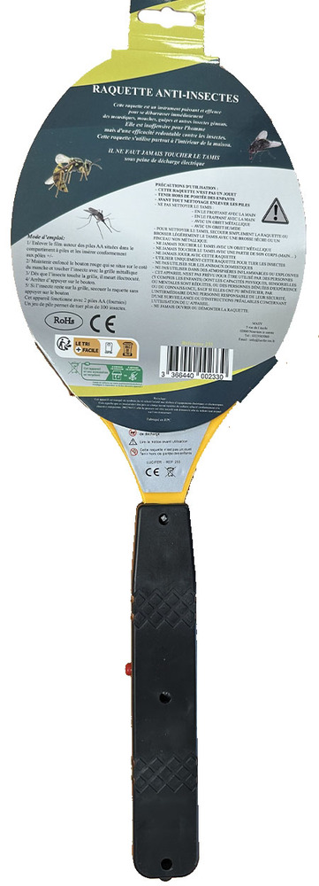 Raquette Électrique Anti-Insectes Volants
