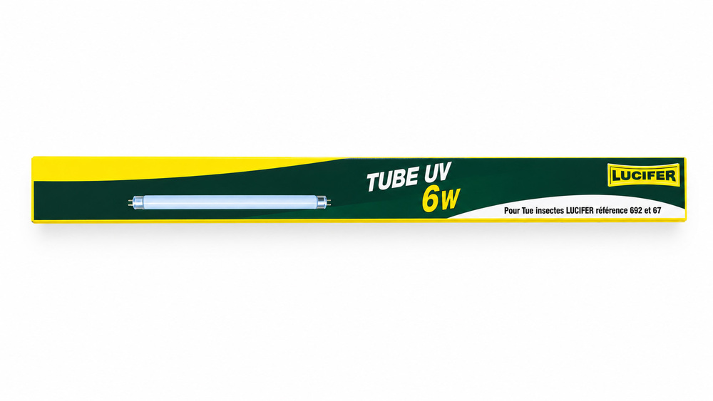 Carton avec tube UV 6W de rechange pour destructeur électrique d'insectes, lumière bleue.