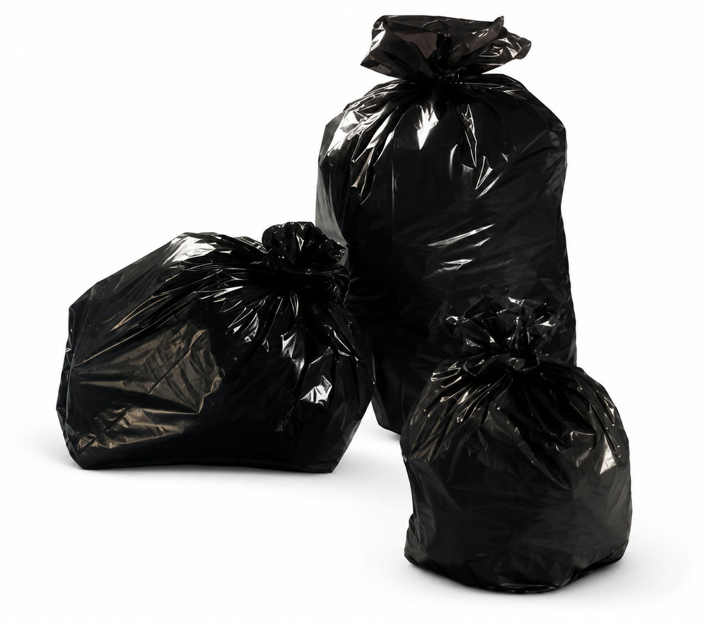 3 sacs Poubelle Noirs 130L Ultra Renforcés