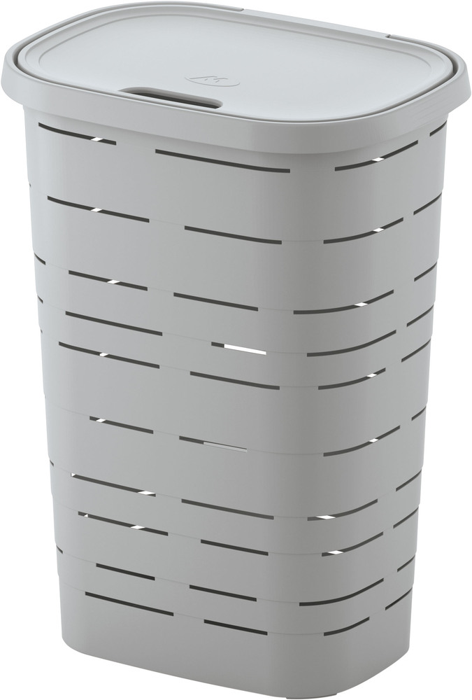 Coffre à linge Signature de 55L couleur gris avec couvercle