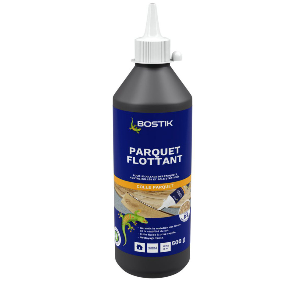 Biberon de 500g de colle pour parquets flottants Bostik