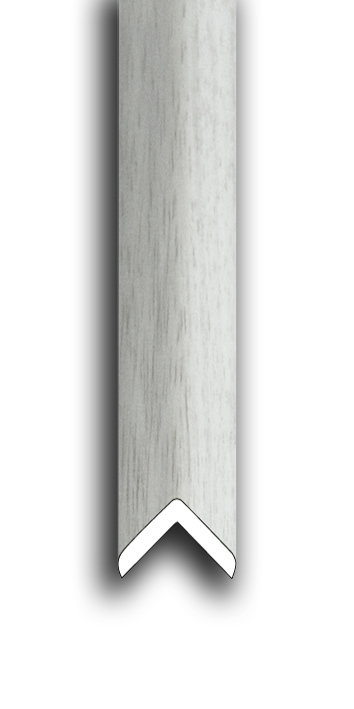 Baguette d'Angle Enrobée Blanc Veiné 25x25mm 2.20m