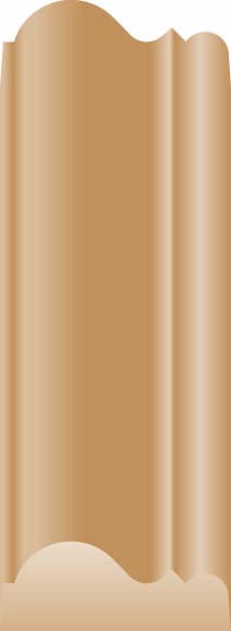 Moulure de Décoration Brute P12 18 x 7 mm 2.20 m