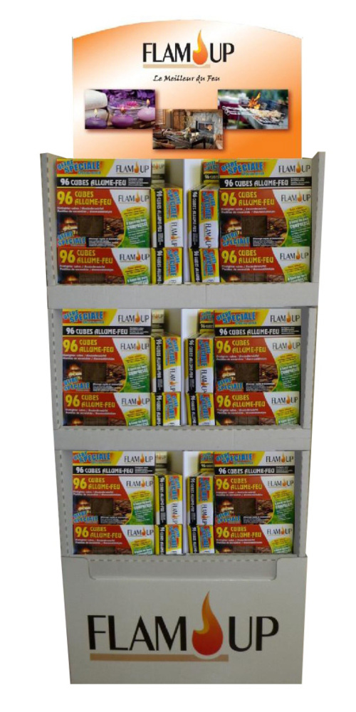 Allume-Feu Bois Compressé x96 Cubes Box de 96 Boites