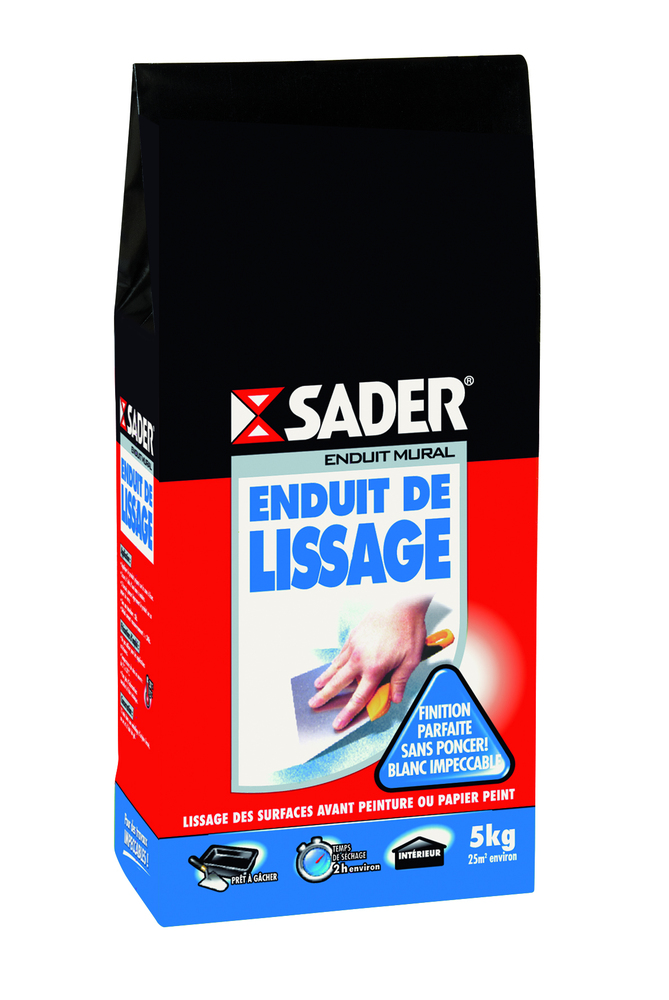 Enduit de lissage en poudre de 1 kg pour lisser les murs intérieurs avant peinture
