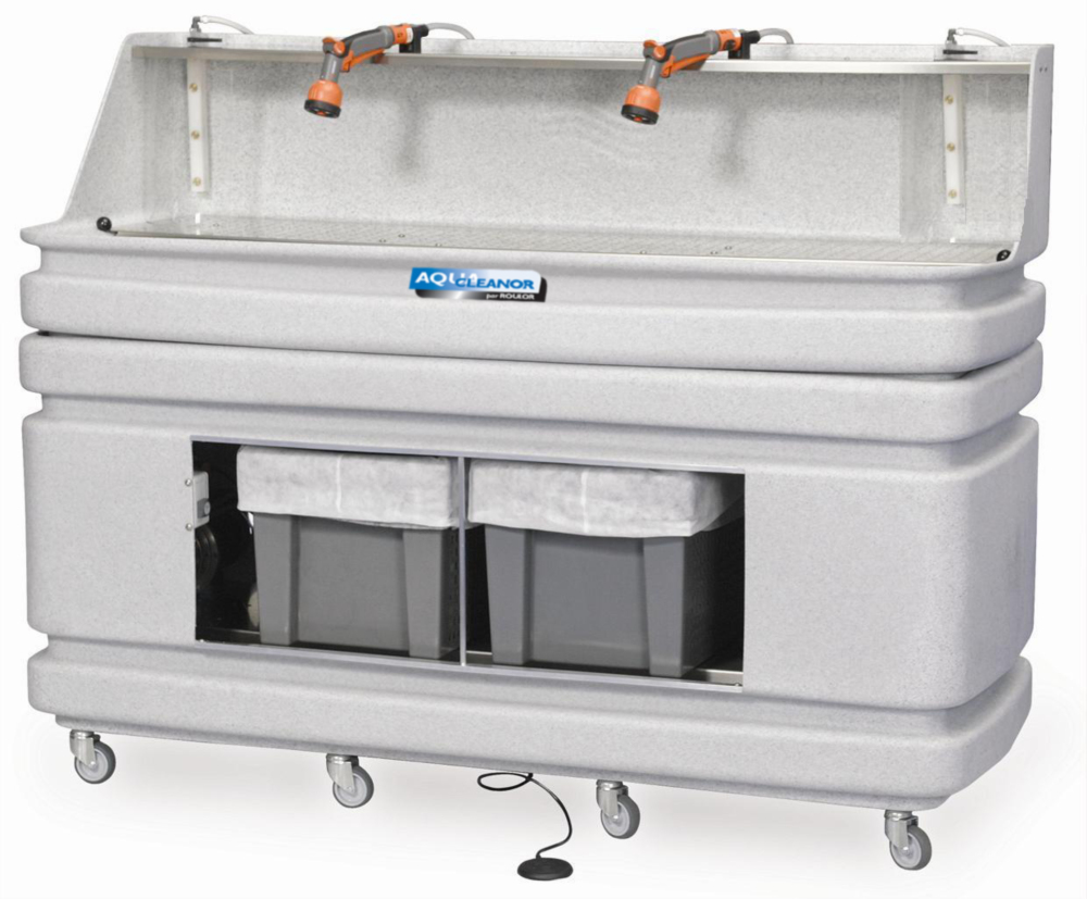 Cabine de Nettoyage professionnelle AS160 Aquacleanor pour l'entretien des outillages et matériel de chantier.