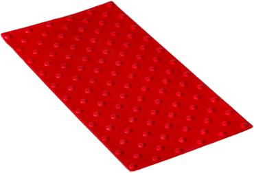 Dalles podotactiles "Accessdal" polyuréthane, 840x420mm rouge Ral 3020