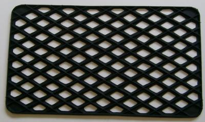 Grille rectangulaire caoutchouc 33x56cm noir