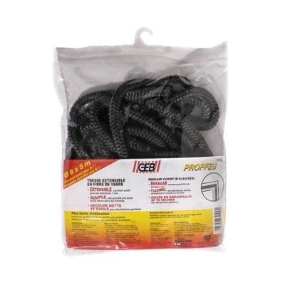 Tresse Extensible Propfeu en Fibre de Verre 6 mm x 5 m pour isolation et étanchéité haute température