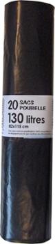 Sacs Poubelle "Standard" Noir Rouleau de 20 Sacs