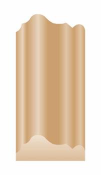 Moulure de décoration brute PR3  24x9mm 2.20m