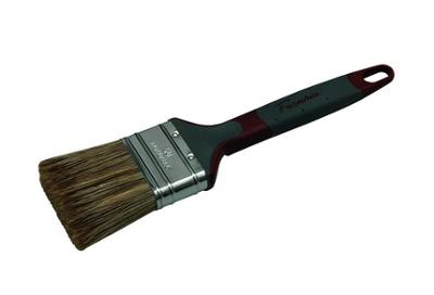 Brosse plate pour lasure et traitement du bois : manche bi-matière
