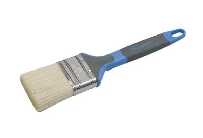Brosse plate pour peinture acrylique : manche bi-matière