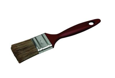 Brosse plate pour lasure et traitement du bois : manche polypropylène