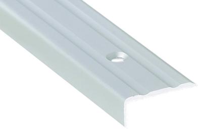 Nez de Marches "Dessus Striés" Équerre Alu Incolore 25x10mm 3m Adhésif
