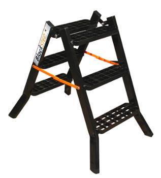 Escabeau pliant en aluminium Escadouble Blackstep avec marches noires antidérapantes