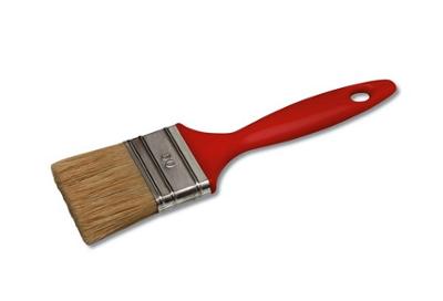 Brosse plate pour peinture glycéro : manche polypropylène