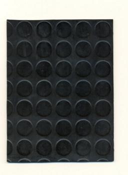 Tapis caoutchouc Pastille Noir 120cm Epaisseur 3mm, à la coupe