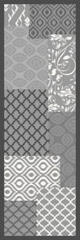 Tapis Vintage Quilt grey 50x150cm sur cintre