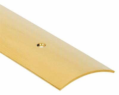 Seuil demi-bombé percé en laiton 30mm pour jonction de sols intérieurs